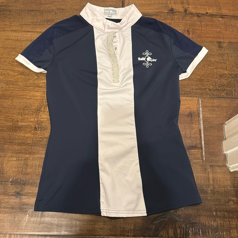 Fair Play navy show shirt